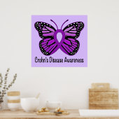 Crohn's Disease Butterfly Awareness Ribbon Poster (Keuken)