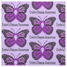 Crohn's Disease Butterfly Awareness Ribbon