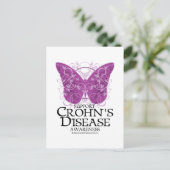 Crohn's Disease Butterfly Briefkaart (Staand voorkant)