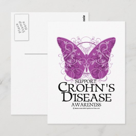 Crohn's Disease Butterfly Briefkaart (Voorkant / Achterkant)