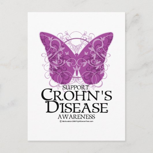 Crohn's Disease Butterfly Briefkaart (Voorkant)