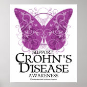 Crohn's Disease Butterfly Poster (Voorkant)