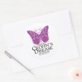 Crohn's Disease Butterfly Ronde Sticker (Envelop)