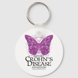 Crohn's Disease Butterfly Sleutelhanger