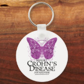 Crohn's Disease Butterfly Sleutelhanger (Voorkant)