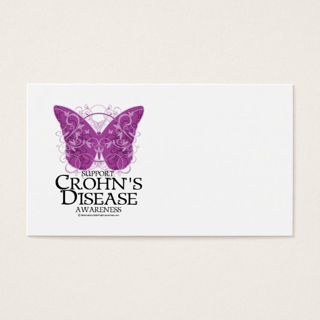 Crohn's Disease Butterfly Visitekaartje (Voorkant)