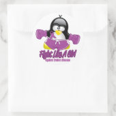 Crohn's Disease Fighting Penguin Ronde Sticker (Tas)