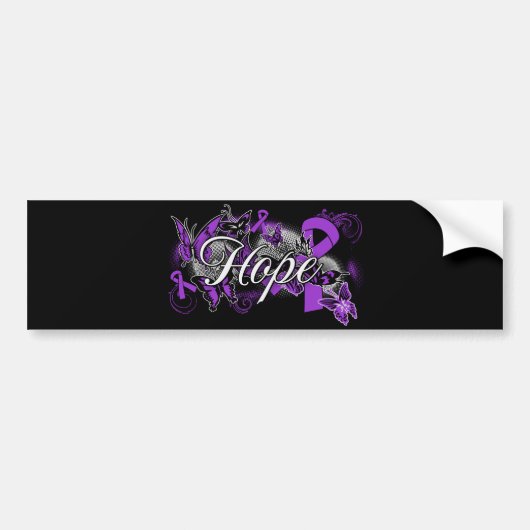 Crohn's Disease Hope Garden Ribbon Bumpersticker (Voorkant)