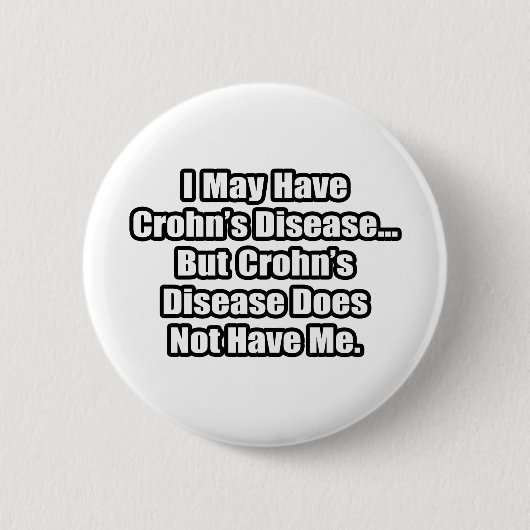 Crohn's Disease Quote Ronde Button 5,7 Cm (Voorkant)