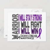 Crohn's Disease Warrior Briefkaart (Voorkant / Achterkant)