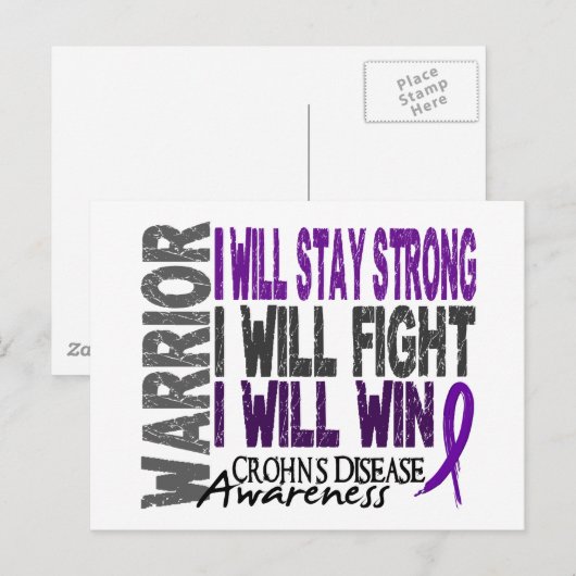 Crohn's Disease Warrior Briefkaart (Voorkant / Achterkant)