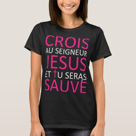 CroisJésusSauve T-shirt (Voorkant)