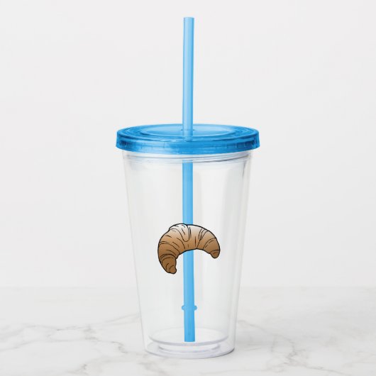 Croissant Acryl Bekertje Drinkbeker (Voorkant)