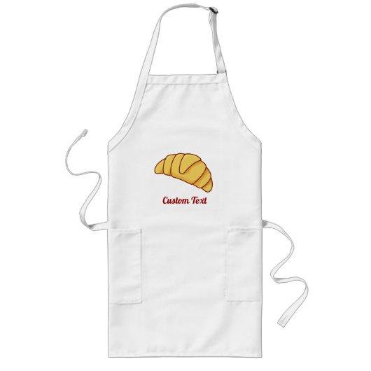 Croissant Adult Apron Lang Schort (Voorkant)