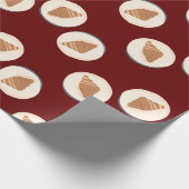 Croissant Artwork Art Food Brunch Wrapping Paper Cadeaupapier (Hoek)