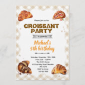 Croissant Birthday Invitation Kaart (Voorkant)