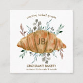 Croissant Bked Goods boulangerie Vierkante Visitekaartje (Voorkant)