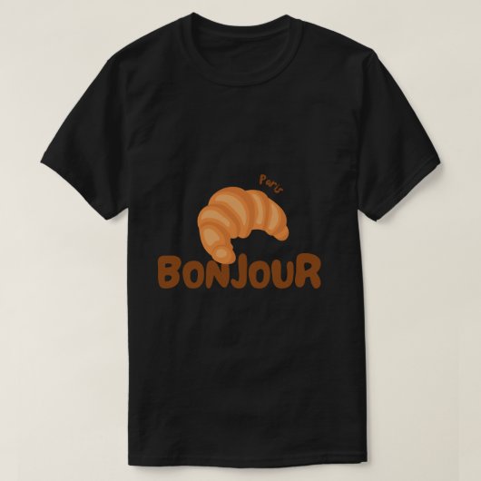 Croissant 🥐 bonjour  t-shirt (Design voorkant)