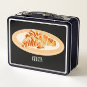 Croissant cartoon illustratie (Achterkant)