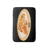 Croissant cartoon illustratie badmat (Voorkant Verticaal)