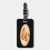 Croissant cartoon illustratie bagagelabel (Voorkant verticaal)