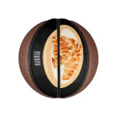 Croissant cartoon illustratie basketbal (Verticaal)