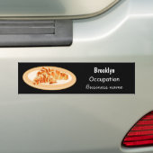 Croissant cartoon illustratie bumpersticker (Op auto)