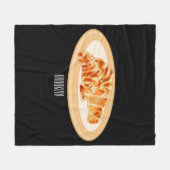 Croissant cartoon illustratie fleece deken (Voorkant (Horizontaal))