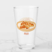 Croissant cartoon illustratie glas (Voorkant)