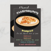 Croissant cartoon illustratie kaart (Voorkant / Achterkant)