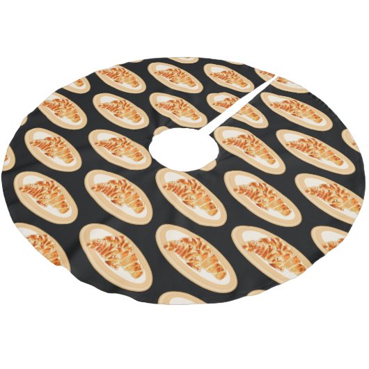 Croissant cartoon illustratie kerstboom rok (Gekanteld)