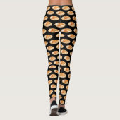 Croissant cartoon illustratie leggings (Achterkant)