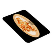 Croissant cartoon illustratie magneet (Rechterzijde)