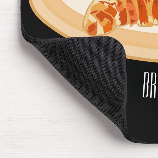 Croissant cartoon illustratie muismat (Hoek)