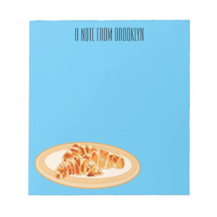 Croissant cartoon illustratie notitieblok
