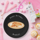 Croissant cartoon illustratie papieren bordje (Feest)