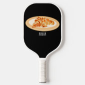 Croissant cartoon illustratie pickleball paddle (Voorkant)