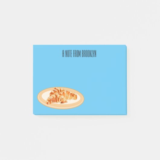 Croissant cartoon illustratie post-it® notes (Voorkant)