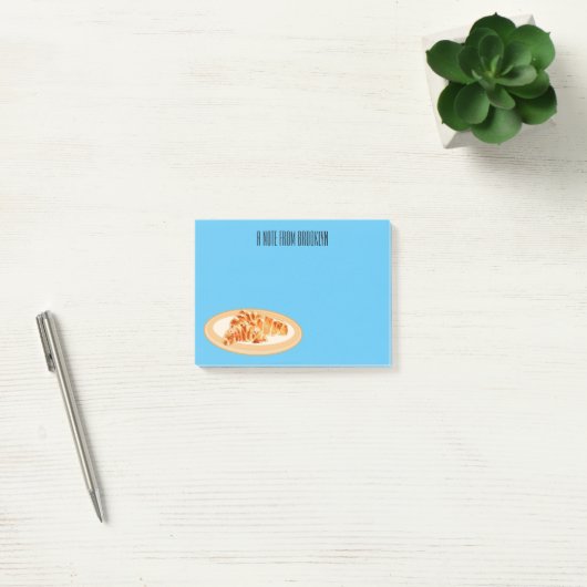 Croissant cartoon illustratie post-it® notes (Kantoor)