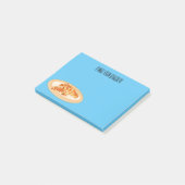 Croissant cartoon illustratie post-it® notes (Schuin)