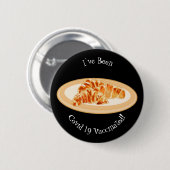Croissant cartoon illustratie ronde button 5,7 cm (Voorkant /achterkant)
