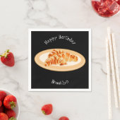 Croissant cartoon illustratie servet (Insitu)