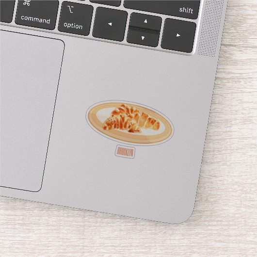 Croissant cartoon illustratie sticker (Detail)