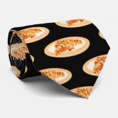 Croissant cartoon illustratie stropdas (Opgerold)