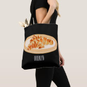 Croissant cartoon illustratie tote bag (Dichtbij)