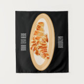 Croissant cartoon illustratie wandkleed (Voorkant)