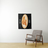 Croissant cartoon illustratie wandkleed (In situ)