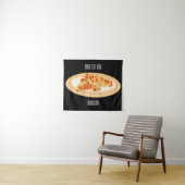 Croissant cartoon illustratie wandkleed (In Situ (horizontaal))