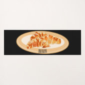 Croissant cartoon illustratie yogamat (Achterkant (horizontaal))