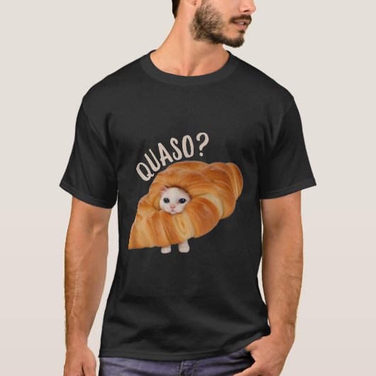 Croissant Cat Meme Shirt for Food Lovers (Voorkant)